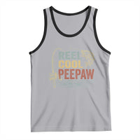 Funny Reel Cool Peepaw Tank Top Fishing Grandpa Fisherman Father's Day
