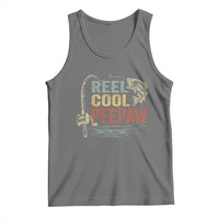 Funny Reel Cool Peepaw Tank Top Fishing Grandpa Fisherman Father's Day