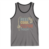 Funny Reel Cool Peepaw Tank Top Fishing Grandpa Fisherman Father's Day