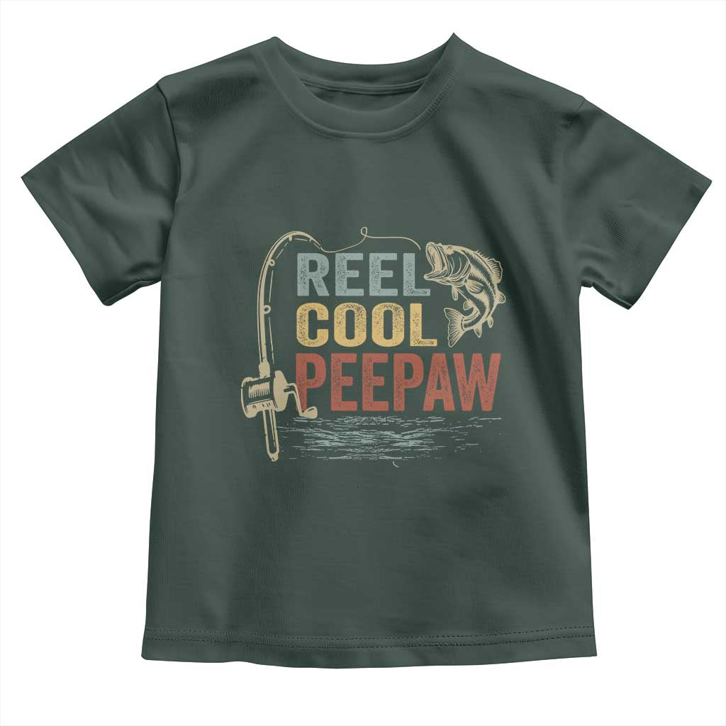 Funny Reel Cool Peepaw Toddler T Shirt Fishing Grandpa Fisherman Father's Day