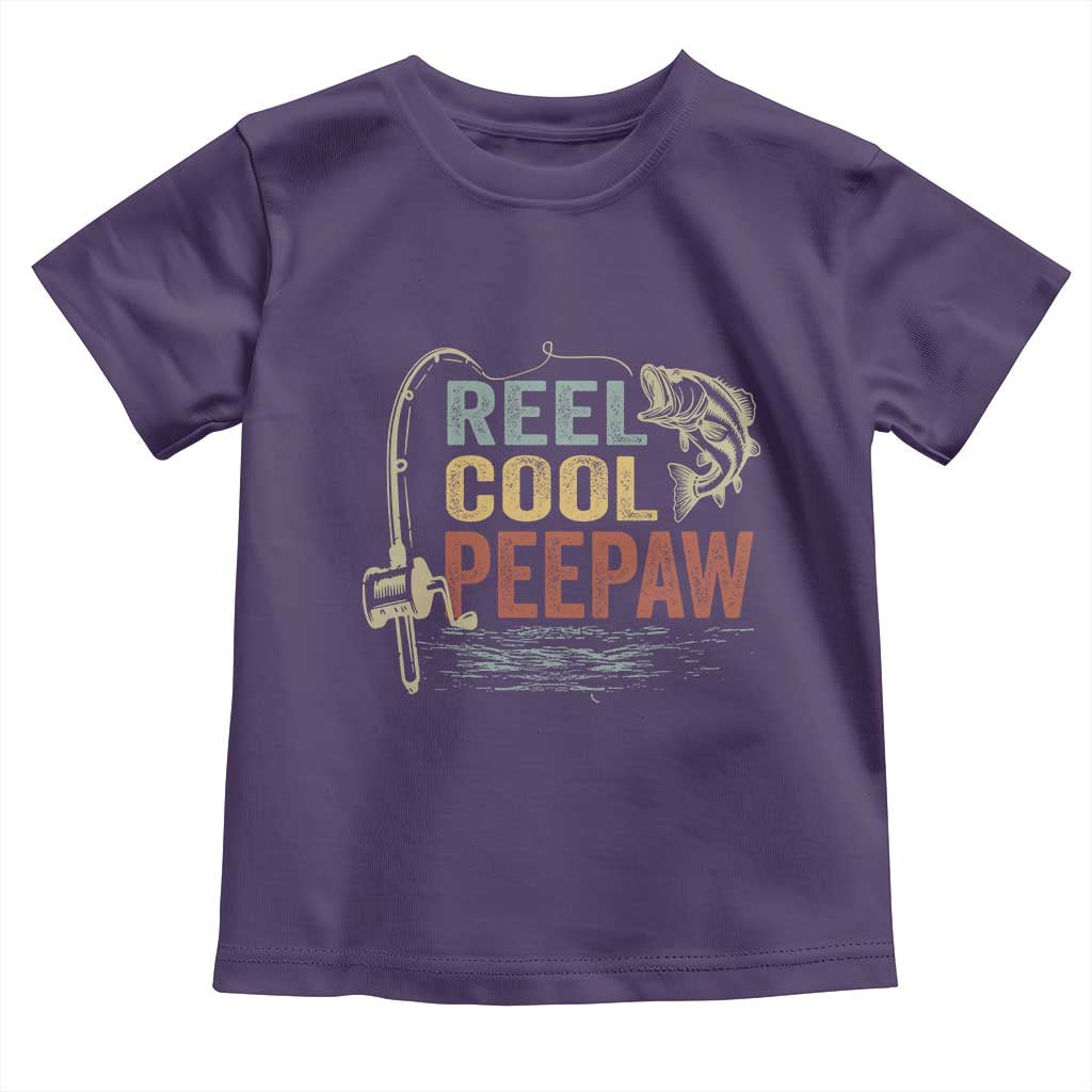 Funny Reel Cool Peepaw Toddler T Shirt Fishing Grandpa Fisherman Father's Day