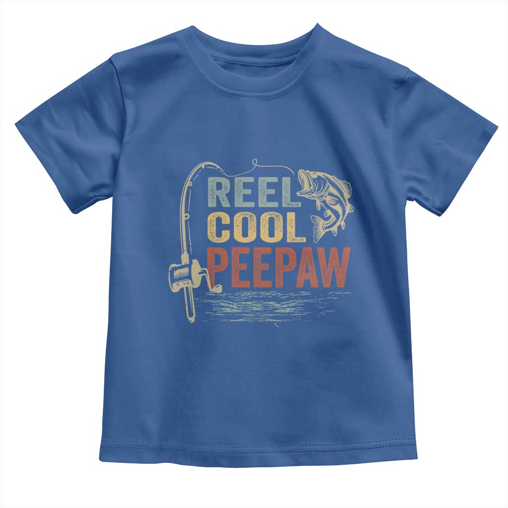 Funny Reel Cool Peepaw Toddler T Shirt Fishing Grandpa Fisherman Father's Day