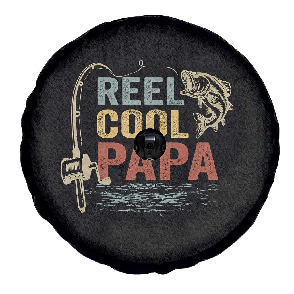 Funny Reel Cool Papa Spare Tire Cover Fishing Dad Fisherman Father's Day