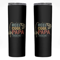 Funny Reel Cool Papa Skinny Tumbler Fishing Dad Fisherman Father's Day