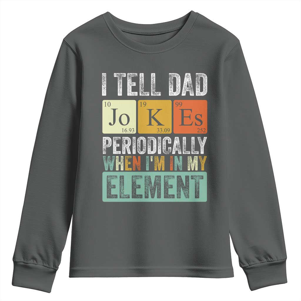 Funny I Tell Dad Jokes Periodically When I'm In My Element Youth Sweatshirt Father's Day