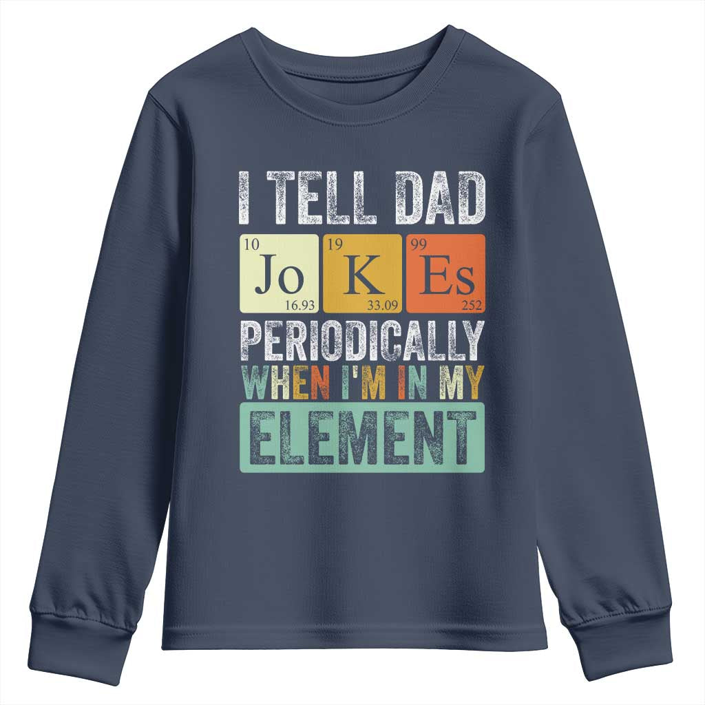 Funny I Tell Dad Jokes Periodically When I'm In My Element Youth Sweatshirt Father's Day