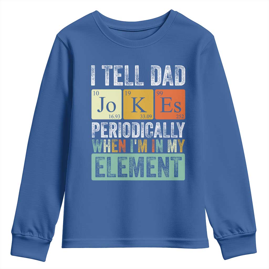 Funny I Tell Dad Jokes Periodically When I'm In My Element Youth Sweatshirt Father's Day