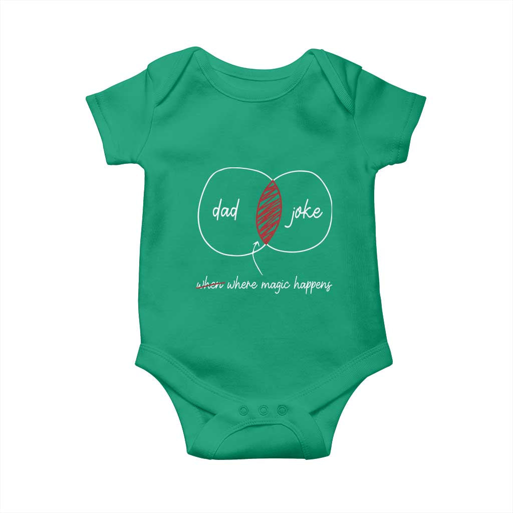 Funny Dad Joke Where Magic Happens Baby Onesie Father's Day
