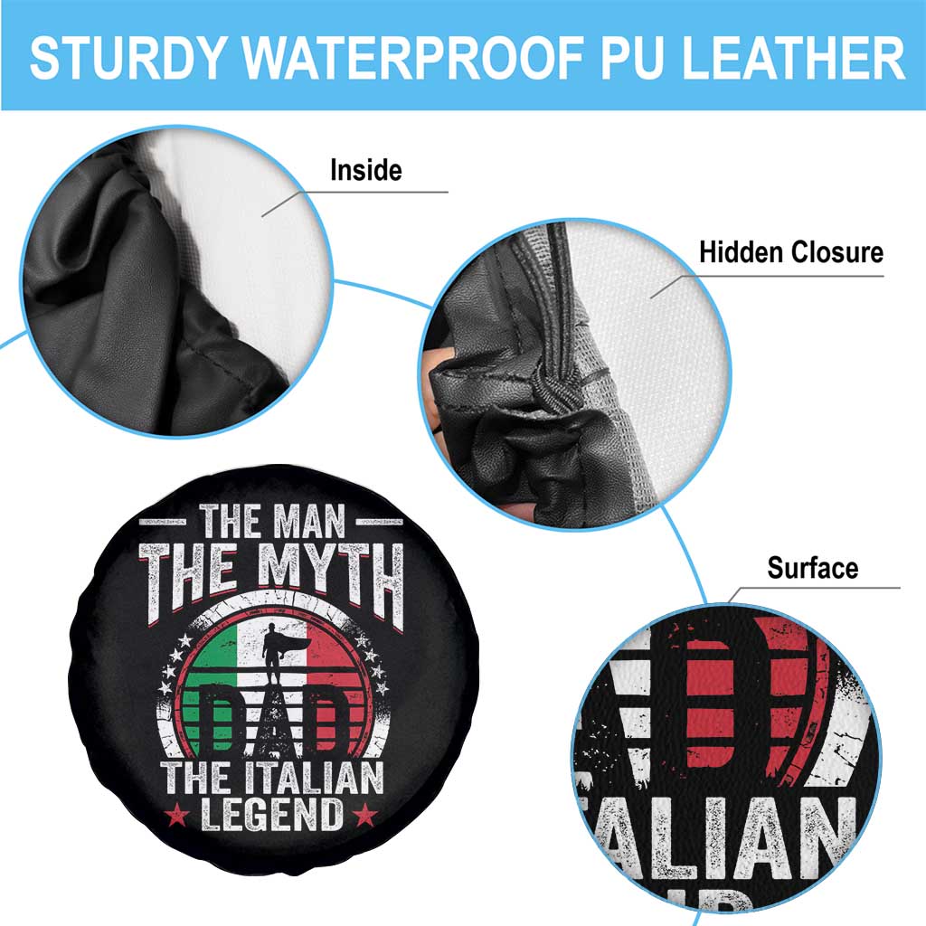 Funny Italian Dad Spare Tire Cover The Man The Myth The Italian Legend