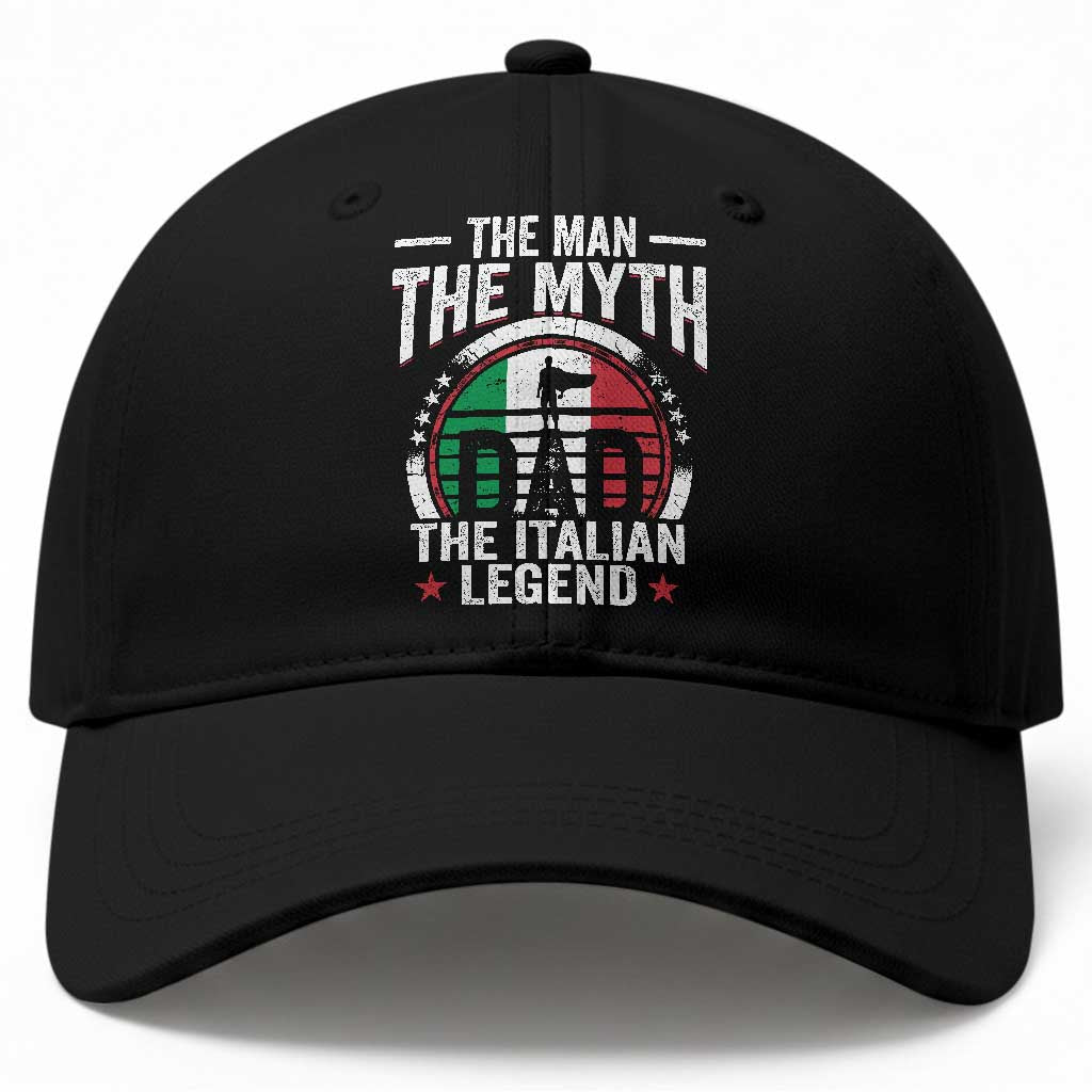Funny Italian Dad Baseball Cap The Man The Myth The Italian Legend
