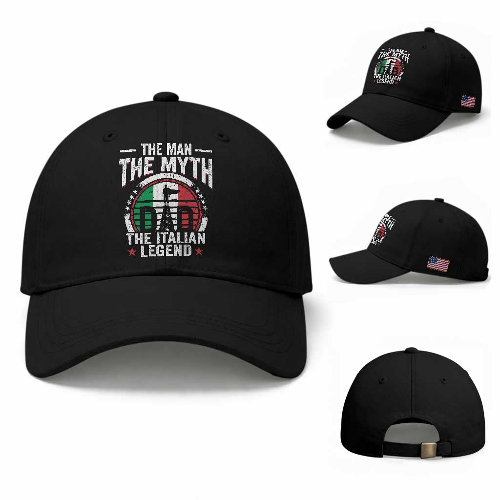 Funny Italian Dad Baseball Cap The Man The Myth The Italian Legend