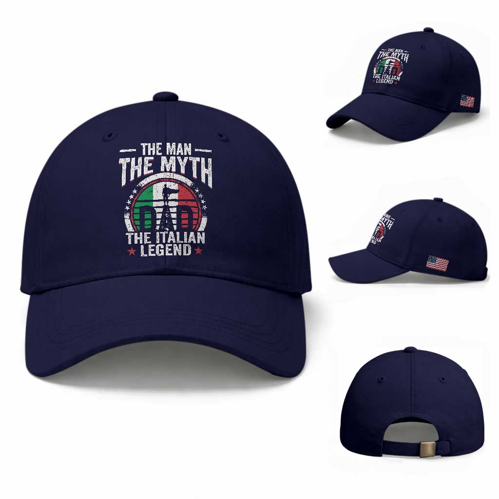 Funny Italian Dad Baseball Cap The Man The Myth The Italian Legend