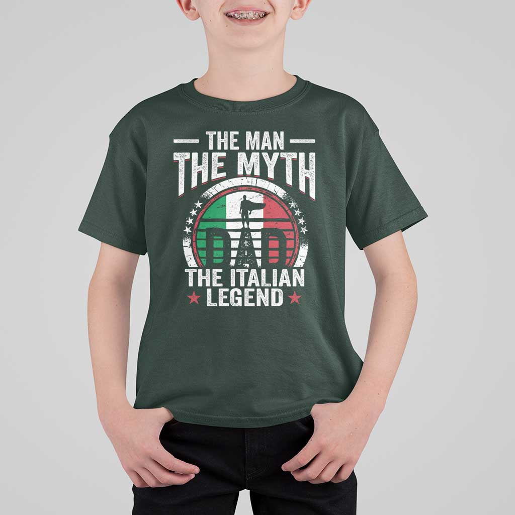 Funny Italian Dad T Shirt For Kid The Man The Myth The Italian Legend