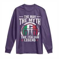 Funny Italian Dad Long Sleeve Shirt The Man The Myth The Italian Legend