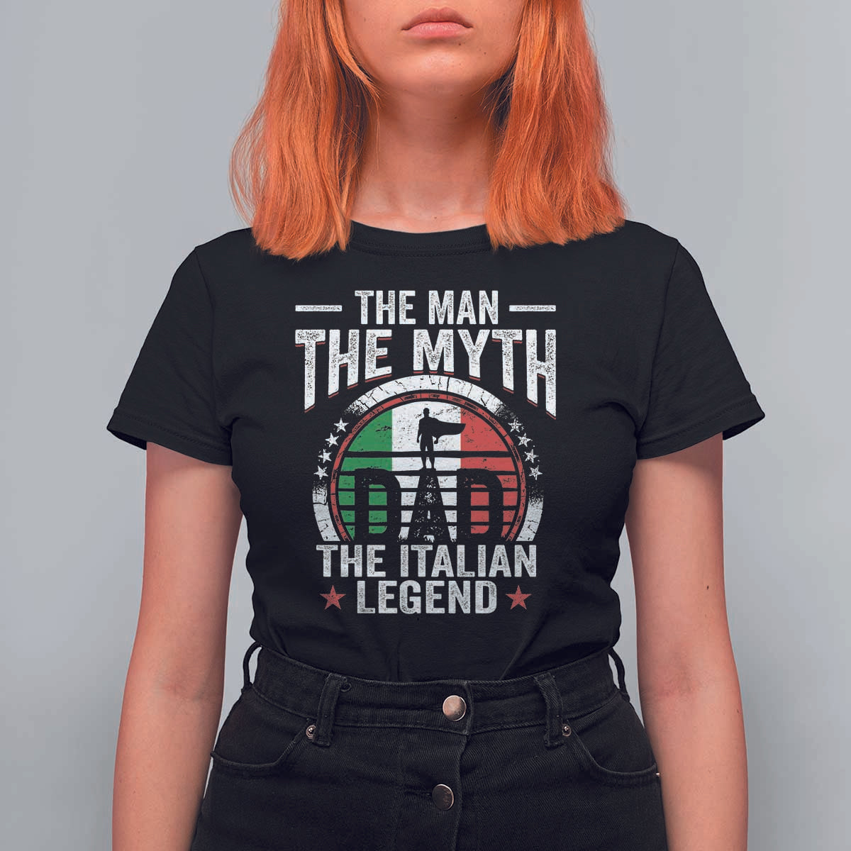 Funny Italian Dad T Shirt For Women The Man The Myth The Italian Legend