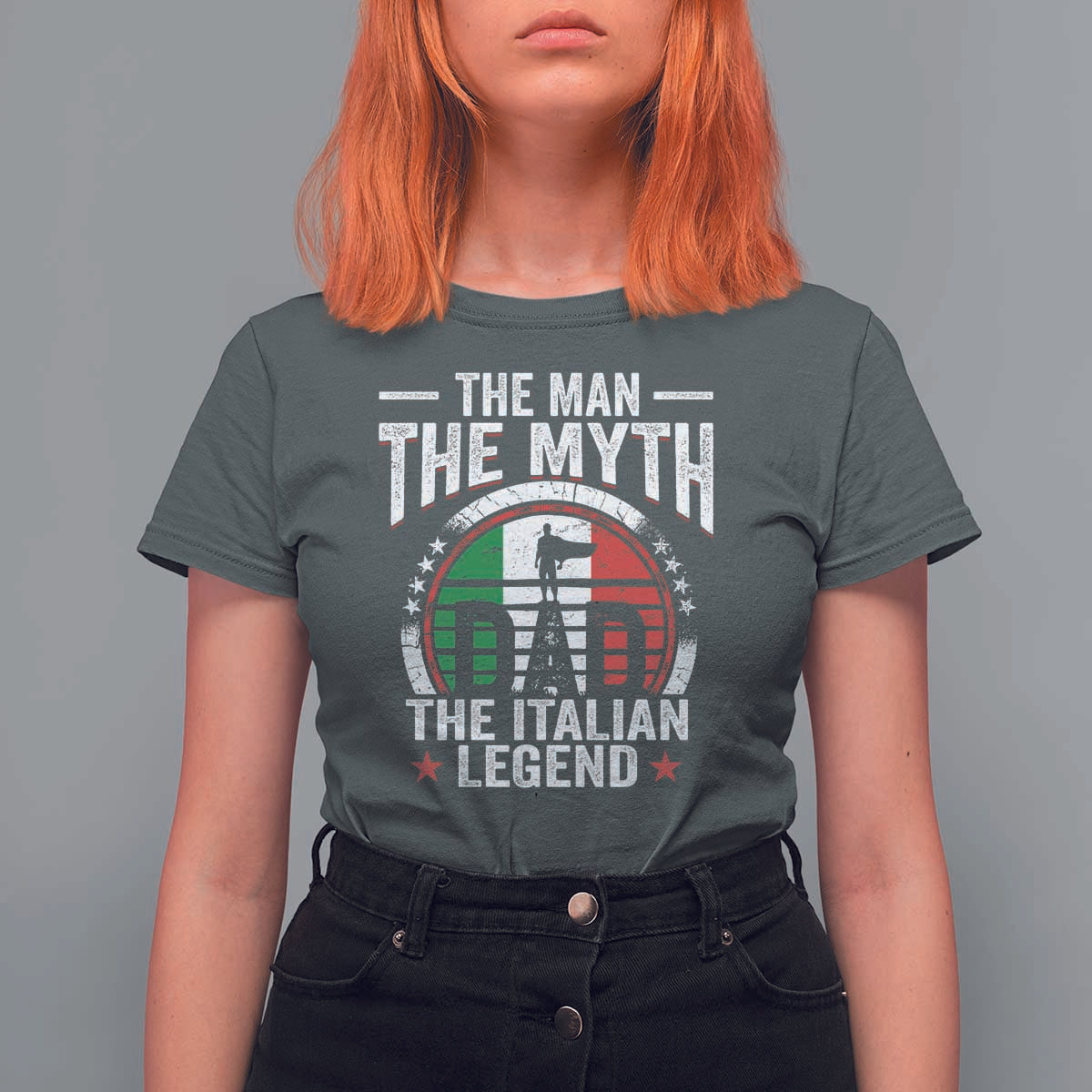 Funny Italian Dad T Shirt For Women The Man The Myth The Italian Legend