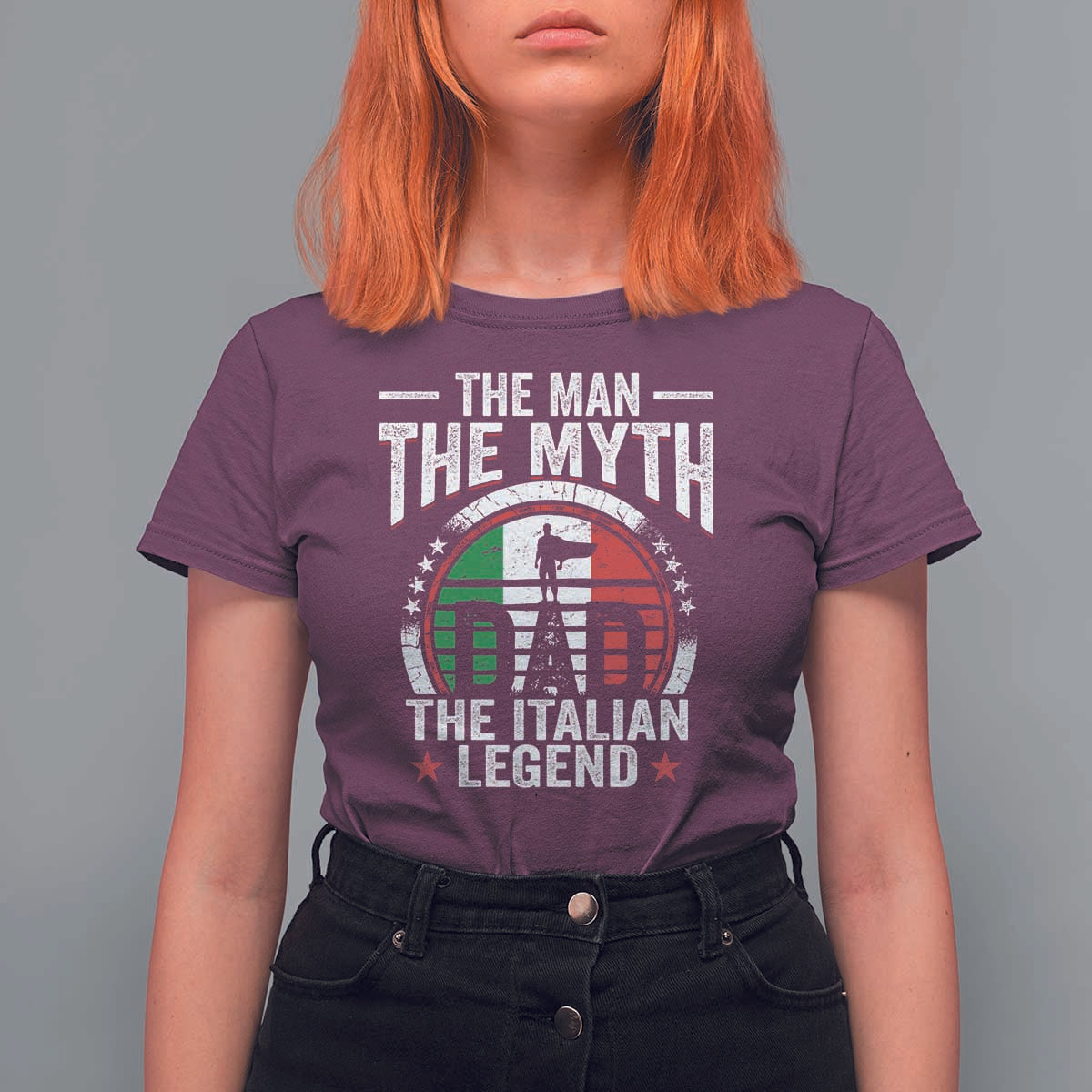 Funny Italian Dad T Shirt For Women The Man The Myth The Italian Legend