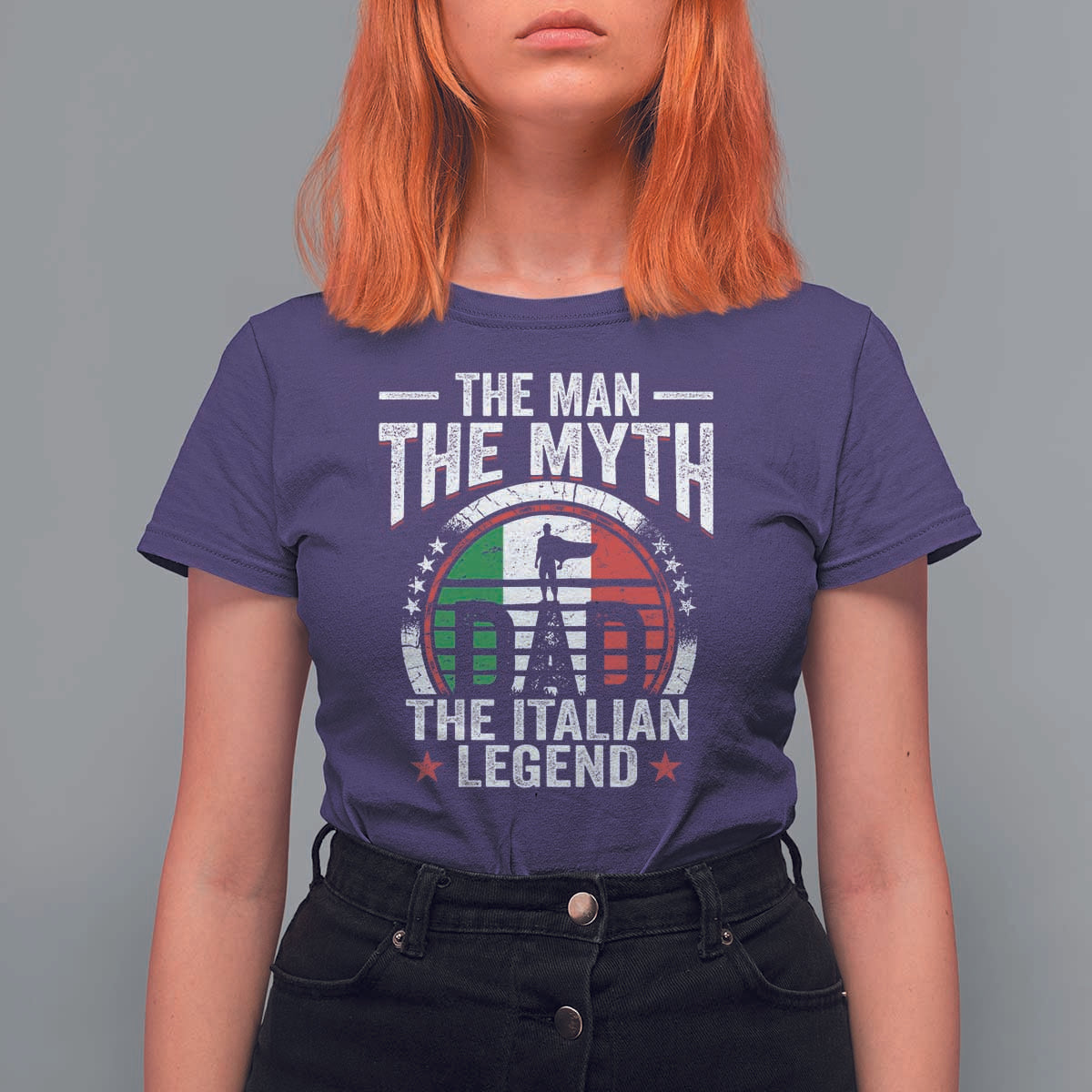 Funny Italian Dad T Shirt For Women The Man The Myth The Italian Legend