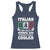 Funny Italian Dad Just Like A Normal Dad Except Much Cooler Racerback Tank Top Pinched Fingers Father's Day