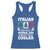 Funny Italian Dad Just Like A Normal Dad Except Much Cooler Racerback Tank Top Pinched Fingers Father's Day