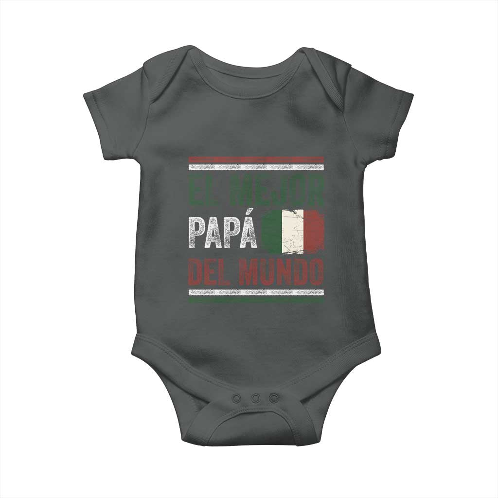 Funny Italian Dad The Best Father Of The World Baby Onesie El Mejor Papa Del Mundo
