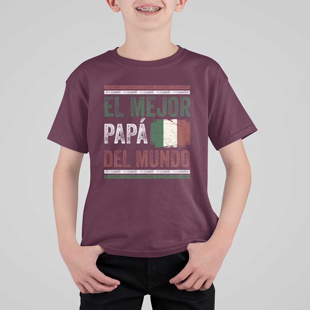 Funny Italian Dad The Best Father Of The World T Shirt For Kid El Mejor Papa Del Mundo