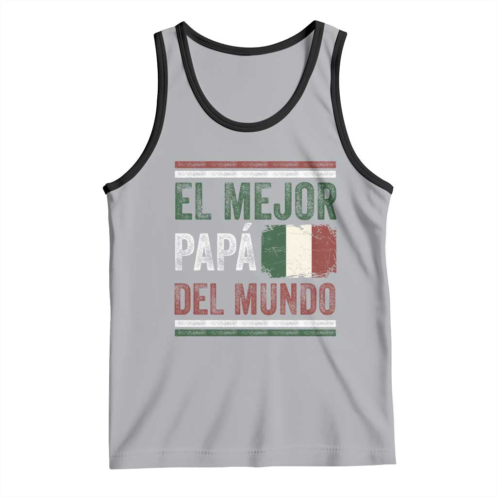 Funny Italian Dad The Best Father Of The World Tank Top El Mejor Papa Del Mundo