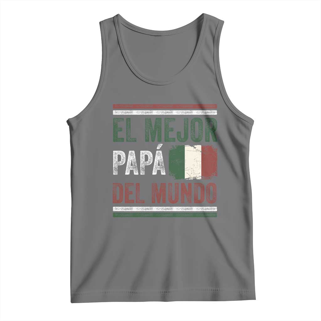 Funny Italian Dad The Best Father Of The World Tank Top El Mejor Papa Del Mundo