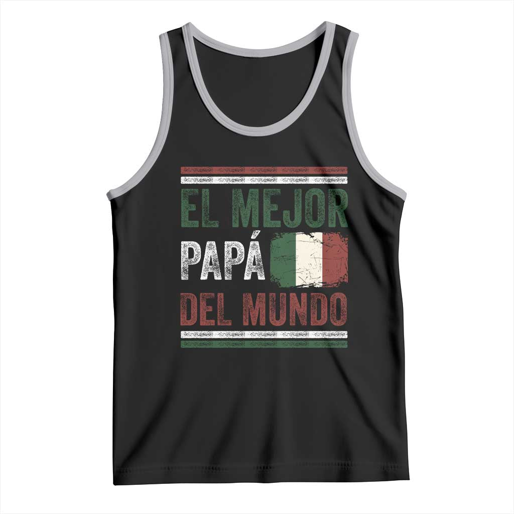 Funny Italian Dad The Best Father Of The World Tank Top El Mejor Papa Del Mundo