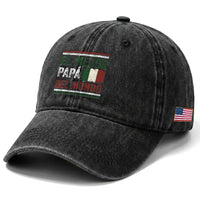 Funny Italian Dad The Best Father Of The World Washed Cotton Baseball Cap El Mejor Papa Del Mundo
