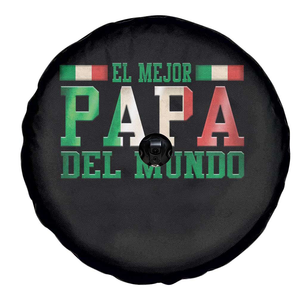 Funny El Mejor Papa Del Mundo Spare Tire Cover Mexican Father