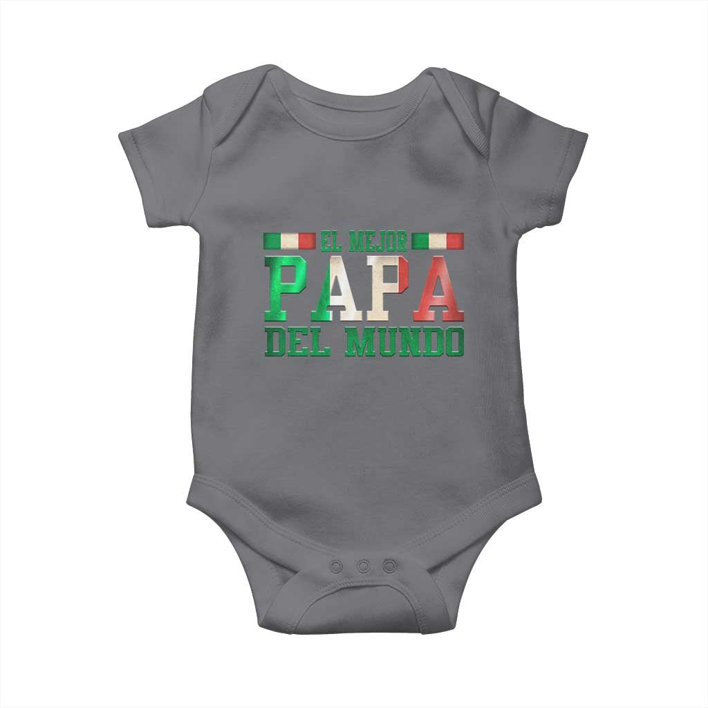 Funny El Mejor Papa Del Mundo Baby Onesie Mexican Father