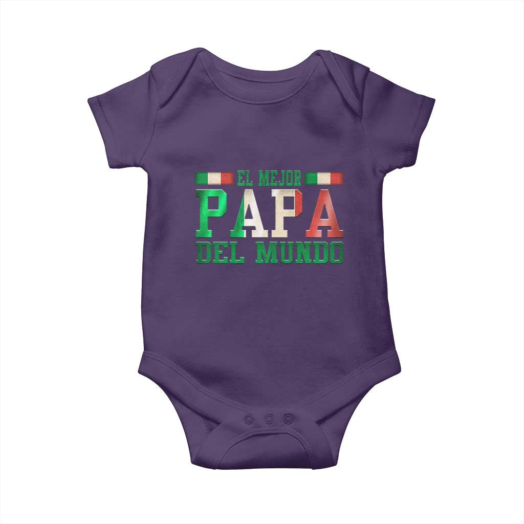 Funny El Mejor Papa Del Mundo Baby Onesie Mexican Father
