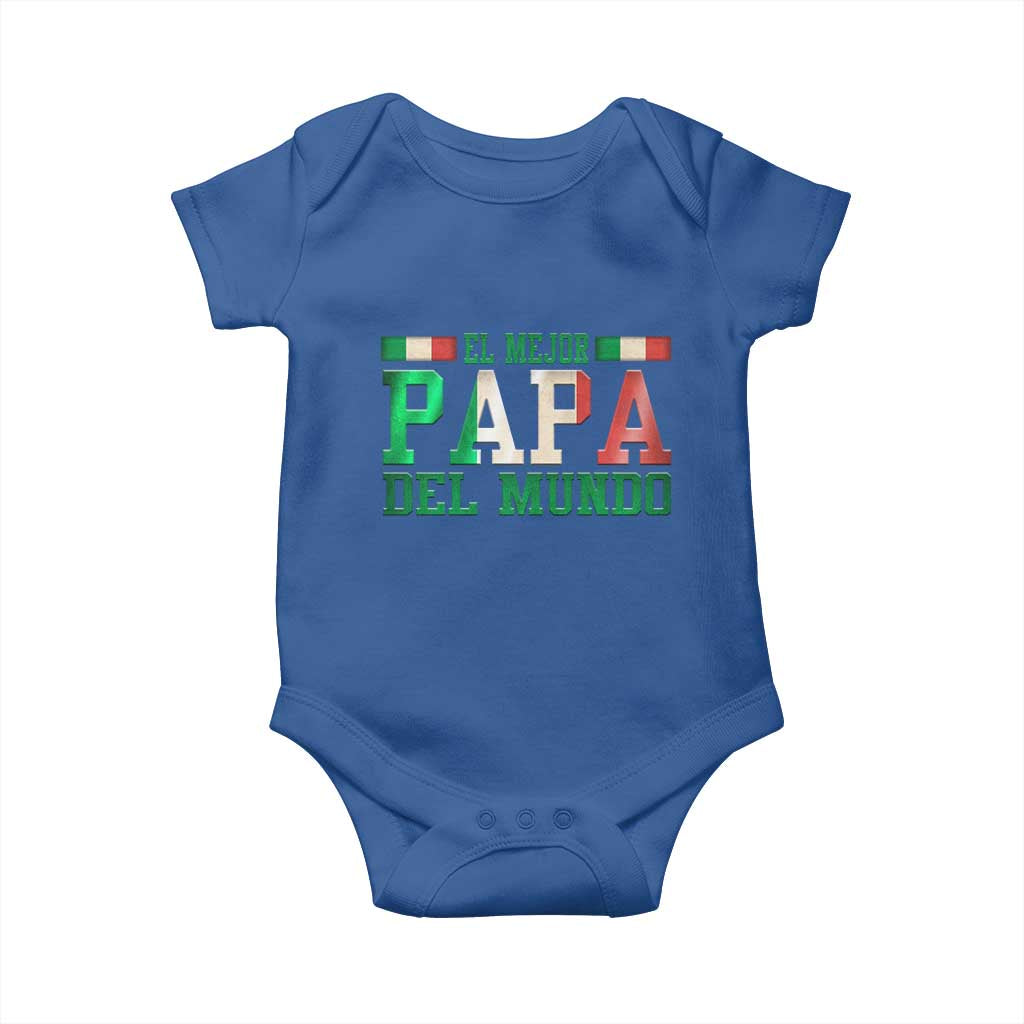 Funny El Mejor Papa Del Mundo Baby Onesie Mexican Father