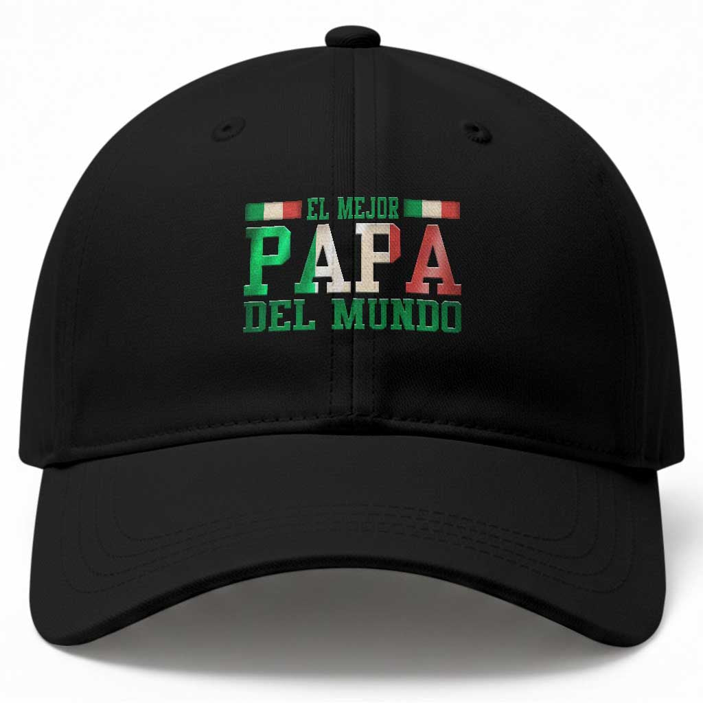 Funny El Mejor Papa Del Mundo Baseball Cap Mexican Father