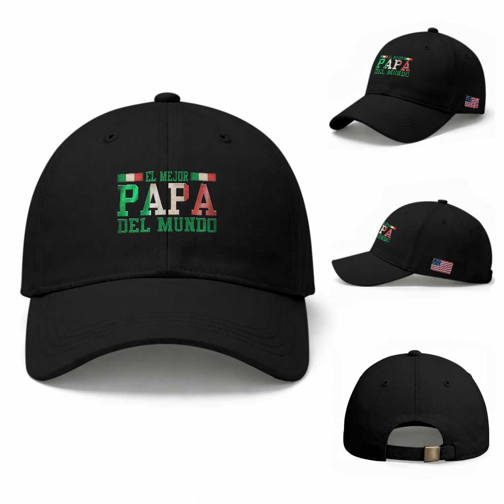 Funny El Mejor Papa Del Mundo Baseball Cap Mexican Father