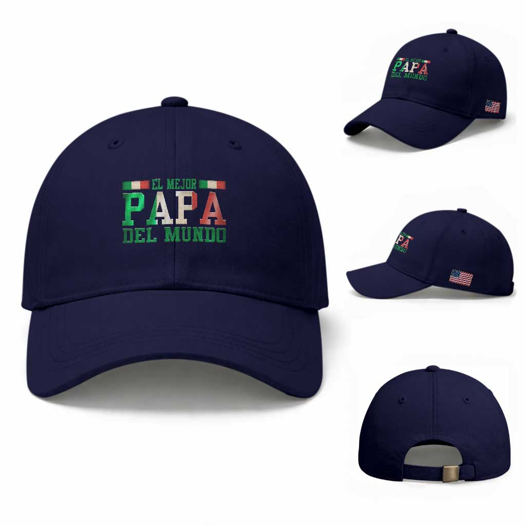 Funny El Mejor Papa Del Mundo Baseball Cap Mexican Father