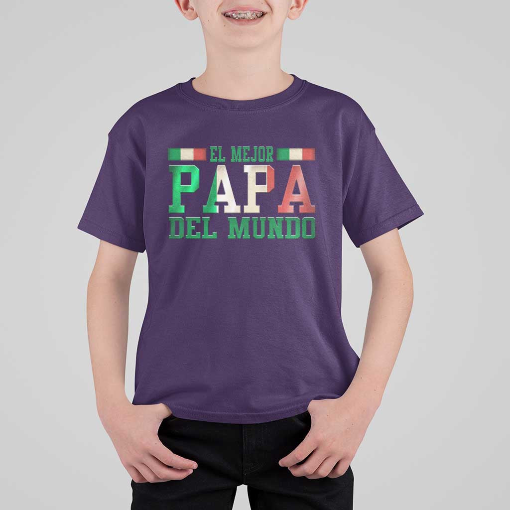 Funny El Mejor Papa Del Mundo T Shirt For Kid Mexican Father