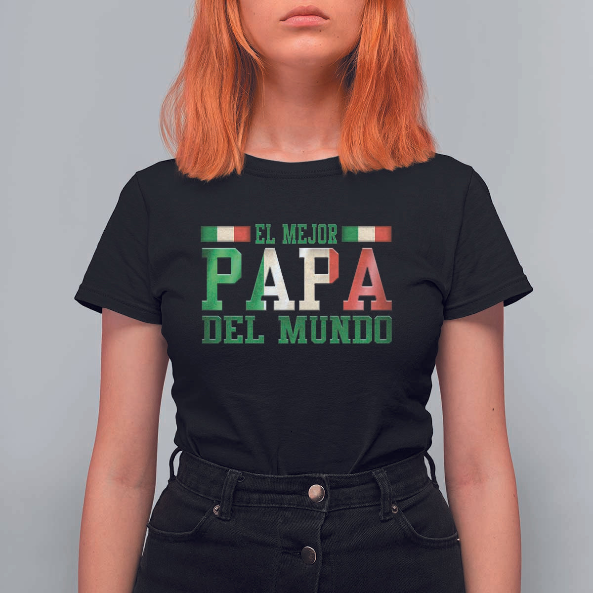 Funny El Mejor Papa Del Mundo T Shirt For Women Mexican Father