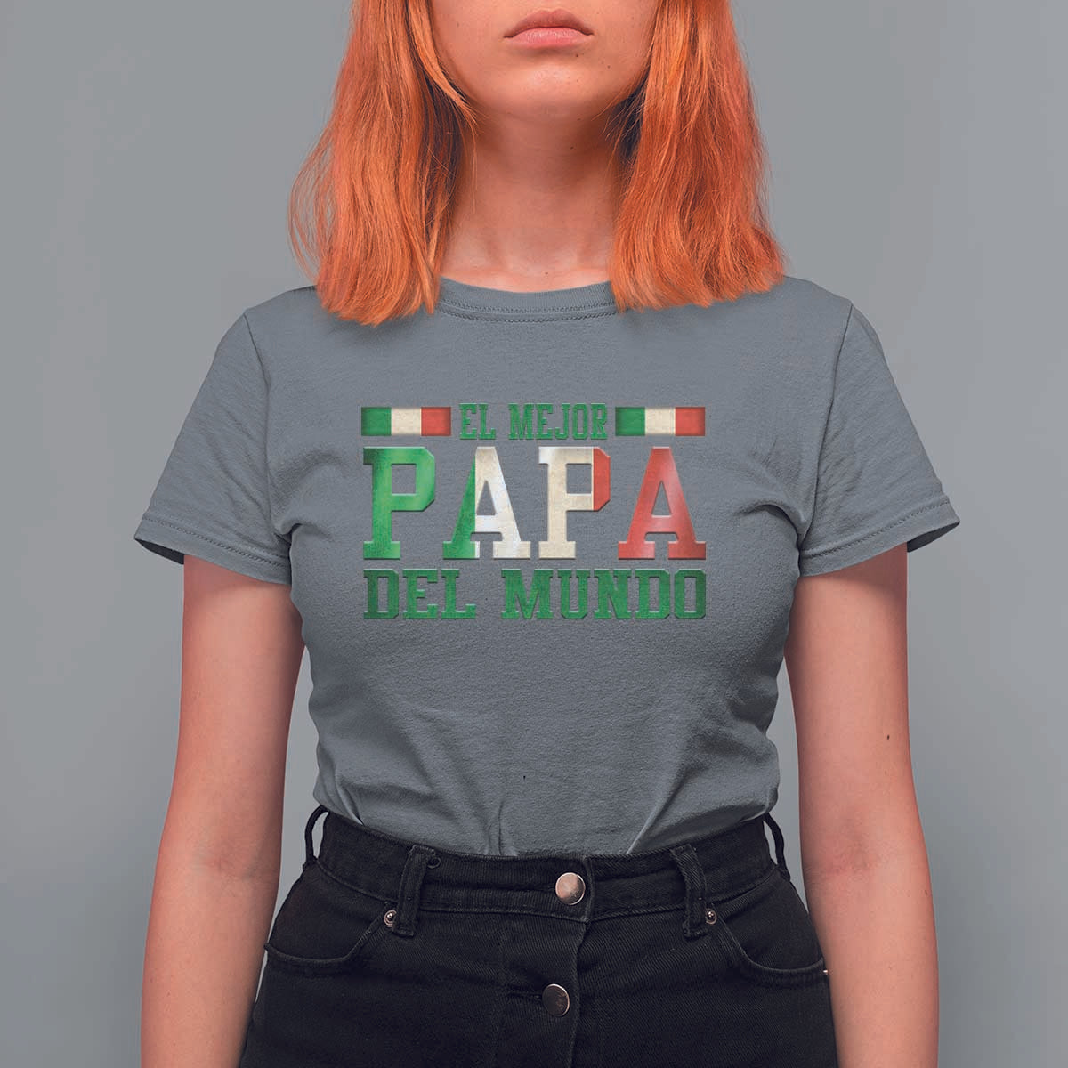Funny El Mejor Papa Del Mundo T Shirt For Women Mexican Father