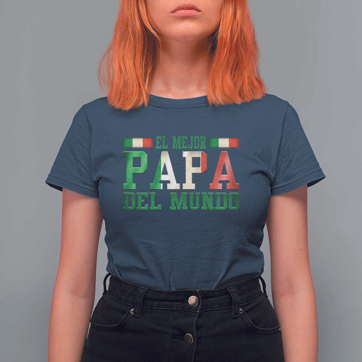 Funny El Mejor Papa Del Mundo T Shirt For Women Mexican Father