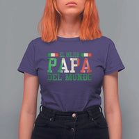 Funny El Mejor Papa Del Mundo T Shirt For Women Mexican Father