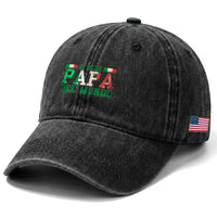 Funny El Mejor Papa Del Mundo Washed Cotton Baseball Cap Mexican Father