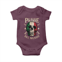 Funny Italian Dad Baby Onesie El Mejor Padre Del Mundo Skull Father's Day
