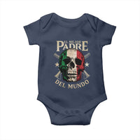 Funny Italian Dad Baby Onesie El Mejor Padre Del Mundo Skull Father's Day