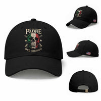 Funny Italian Dad Baseball Cap El Mejor Padre Del Mundo Skull Fathers Day