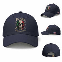 Funny Italian Dad Baseball Cap El Mejor Padre Del Mundo Skull Fathers Day