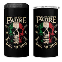 Funny Italian Dad 4 in 1 Can Cooler Tumbler El Mejor Padre Del Mundo Skull Fathers Day