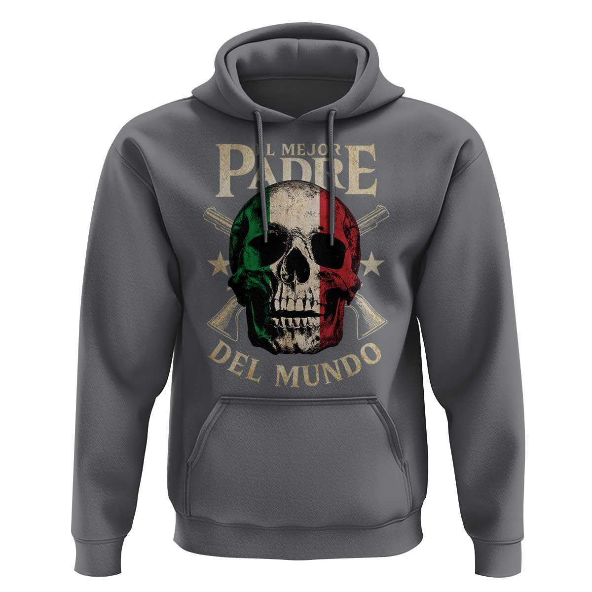 Funny Italian Dad Hoodie El Mejor Padre Del Mundo Skull Father's Day