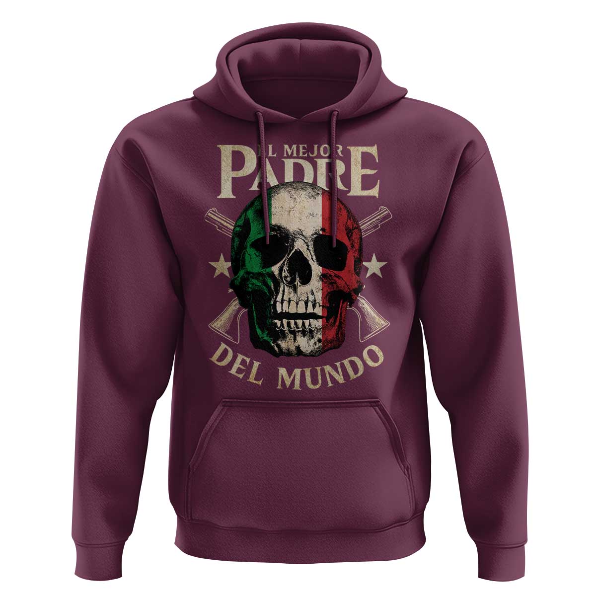Funny Italian Dad Hoodie El Mejor Padre Del Mundo Skull Father's Day